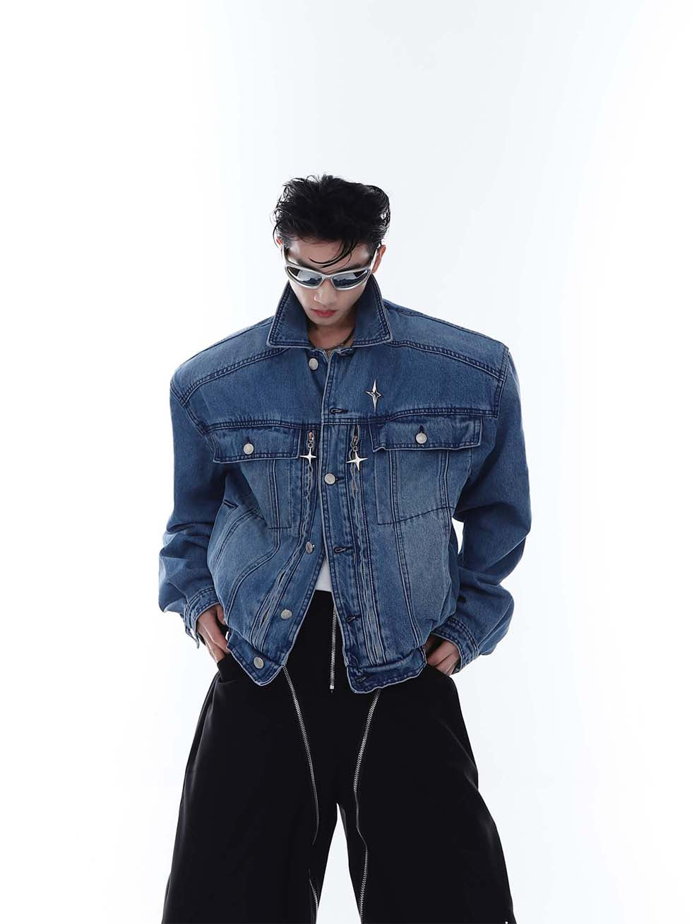 Heavyweight denim jacket P1098