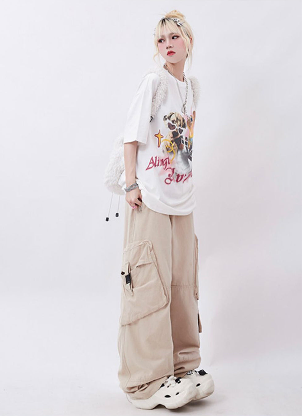 Big Pocket Oversized Straight Pants P965