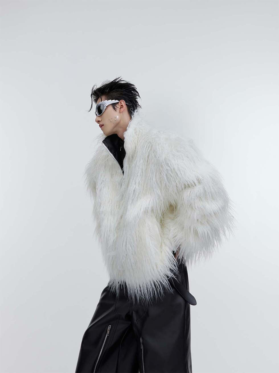 Anti-mink long fur jacket P1003