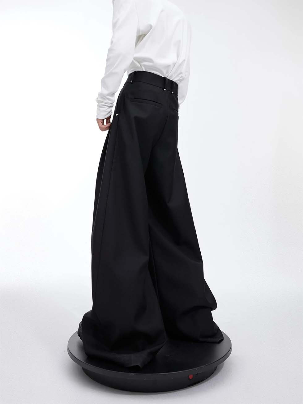 Pleated 3D casual pants P1081