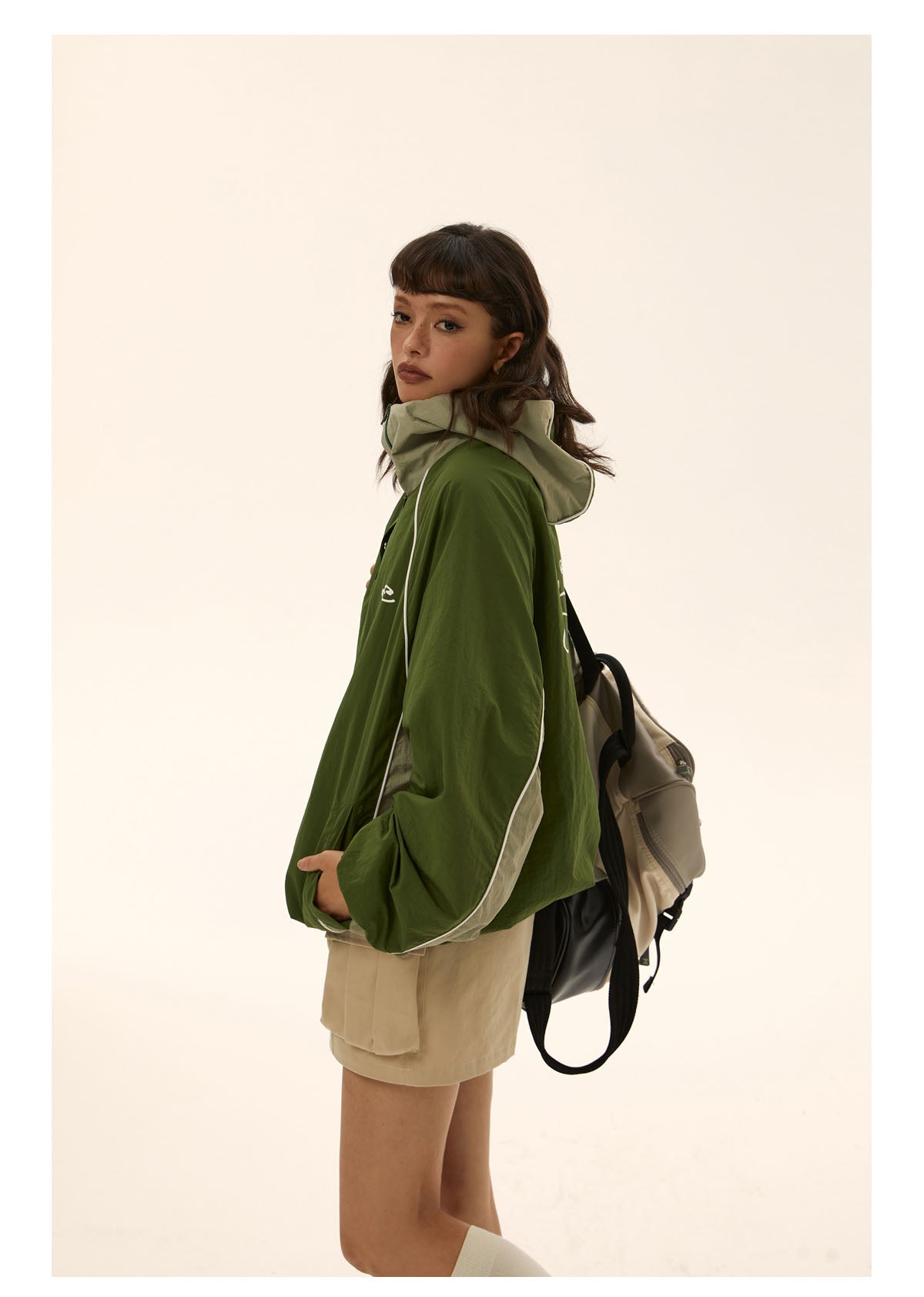 Contrast color outdoor waterproof jacket P467