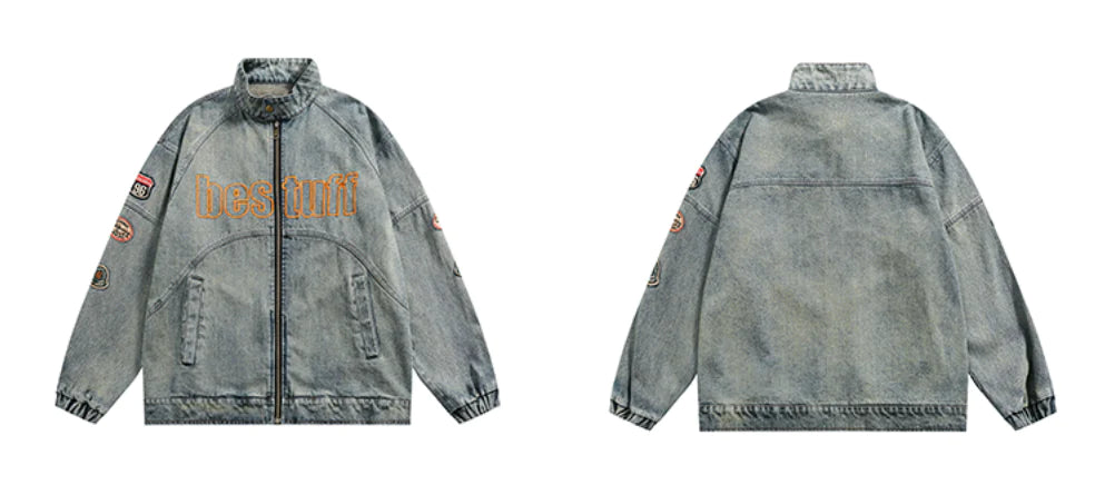 Biker denim jacket P007