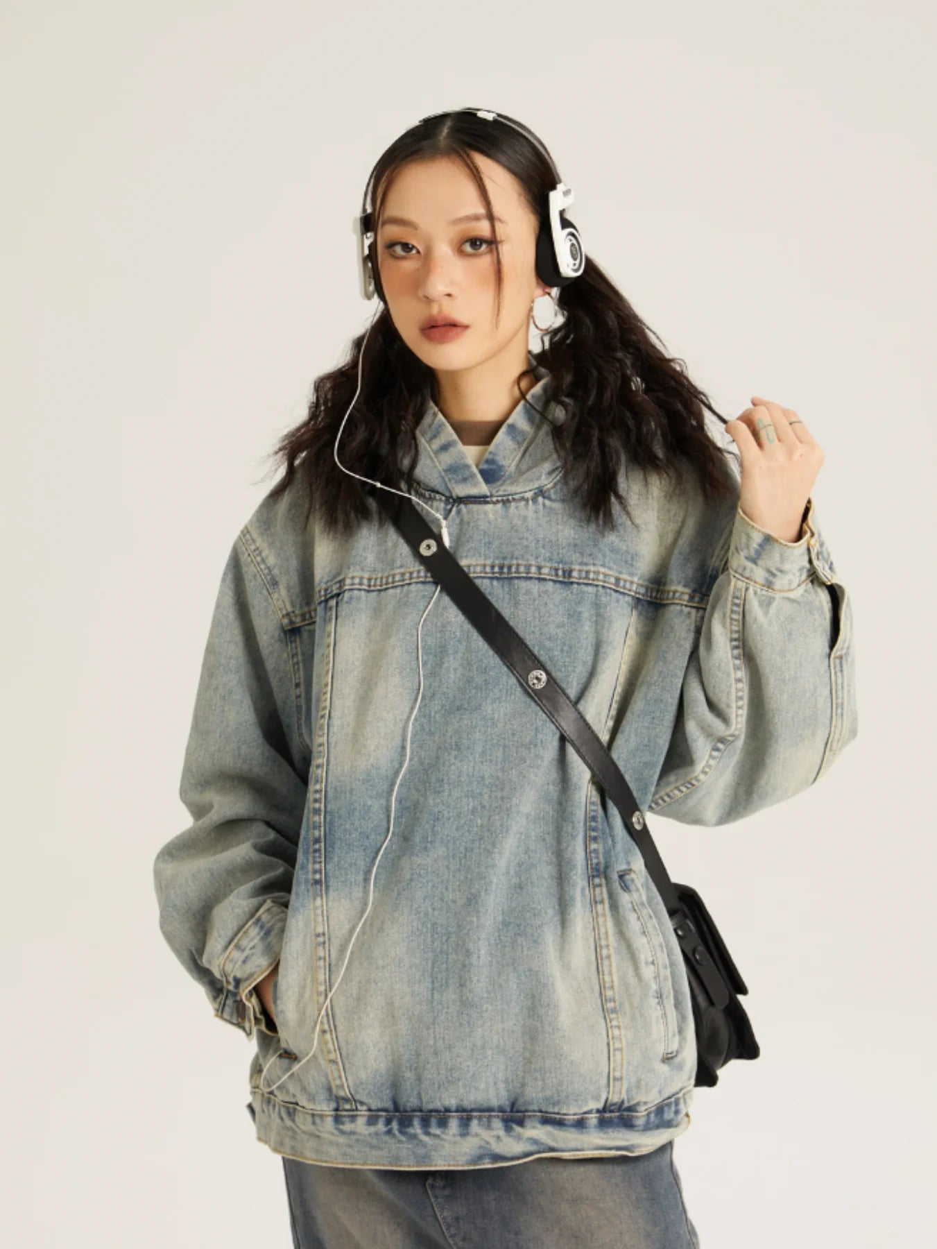 Denim hoodie P039