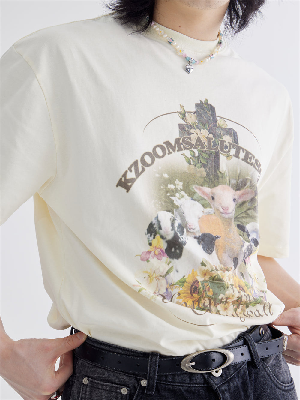 Loose casual T-shirt P071