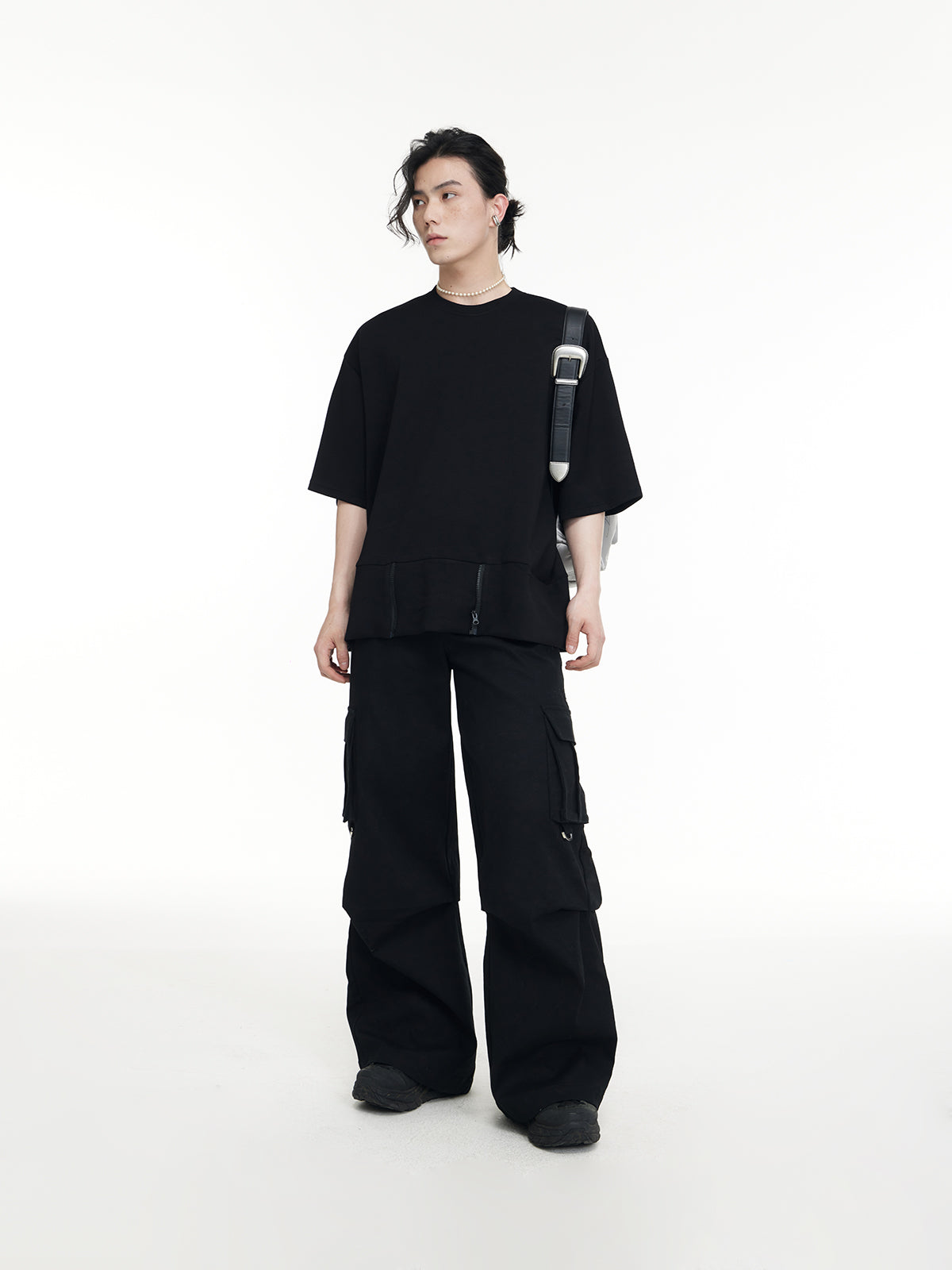 Double waist pants P073