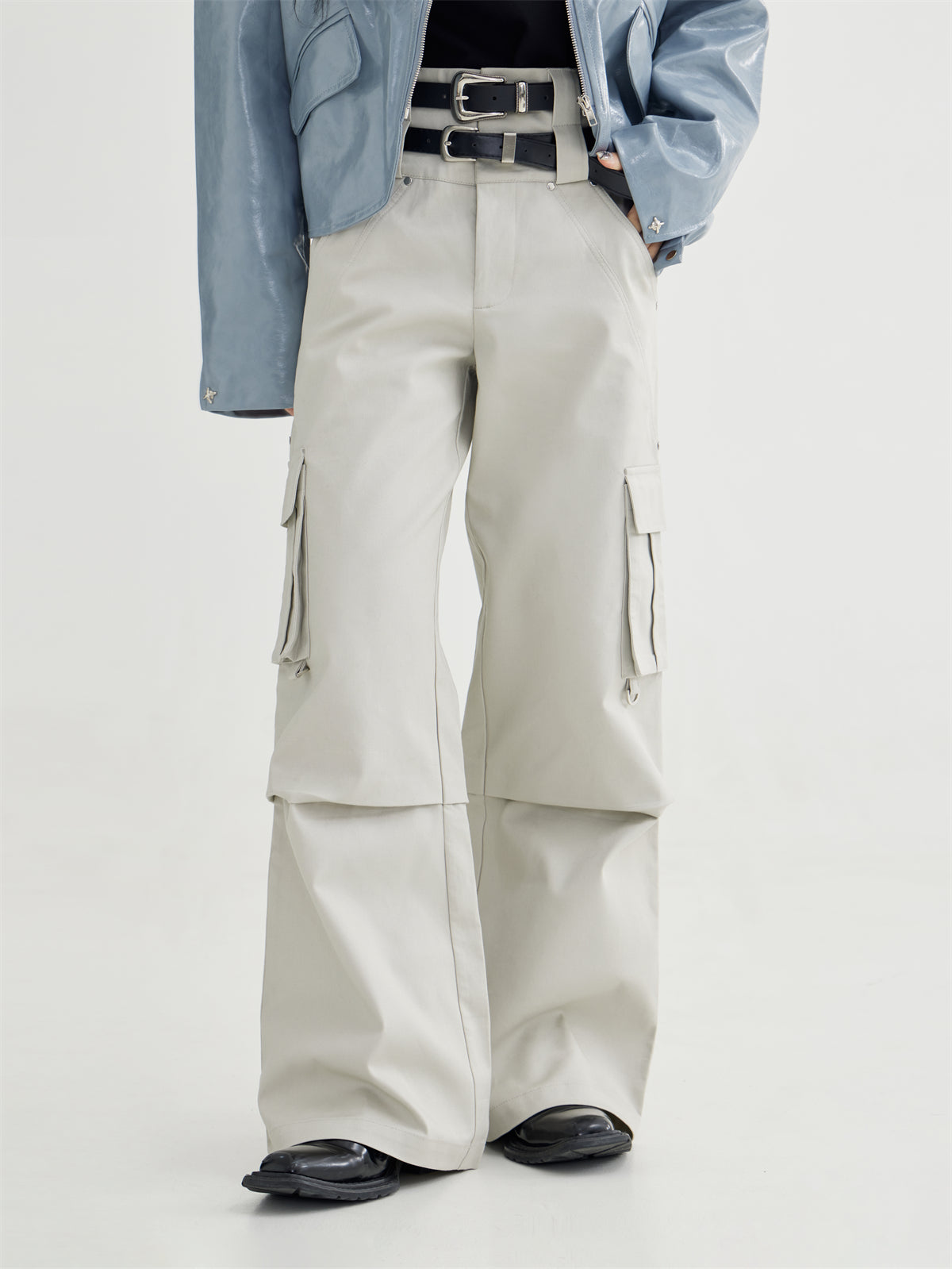 Double waist pants P073