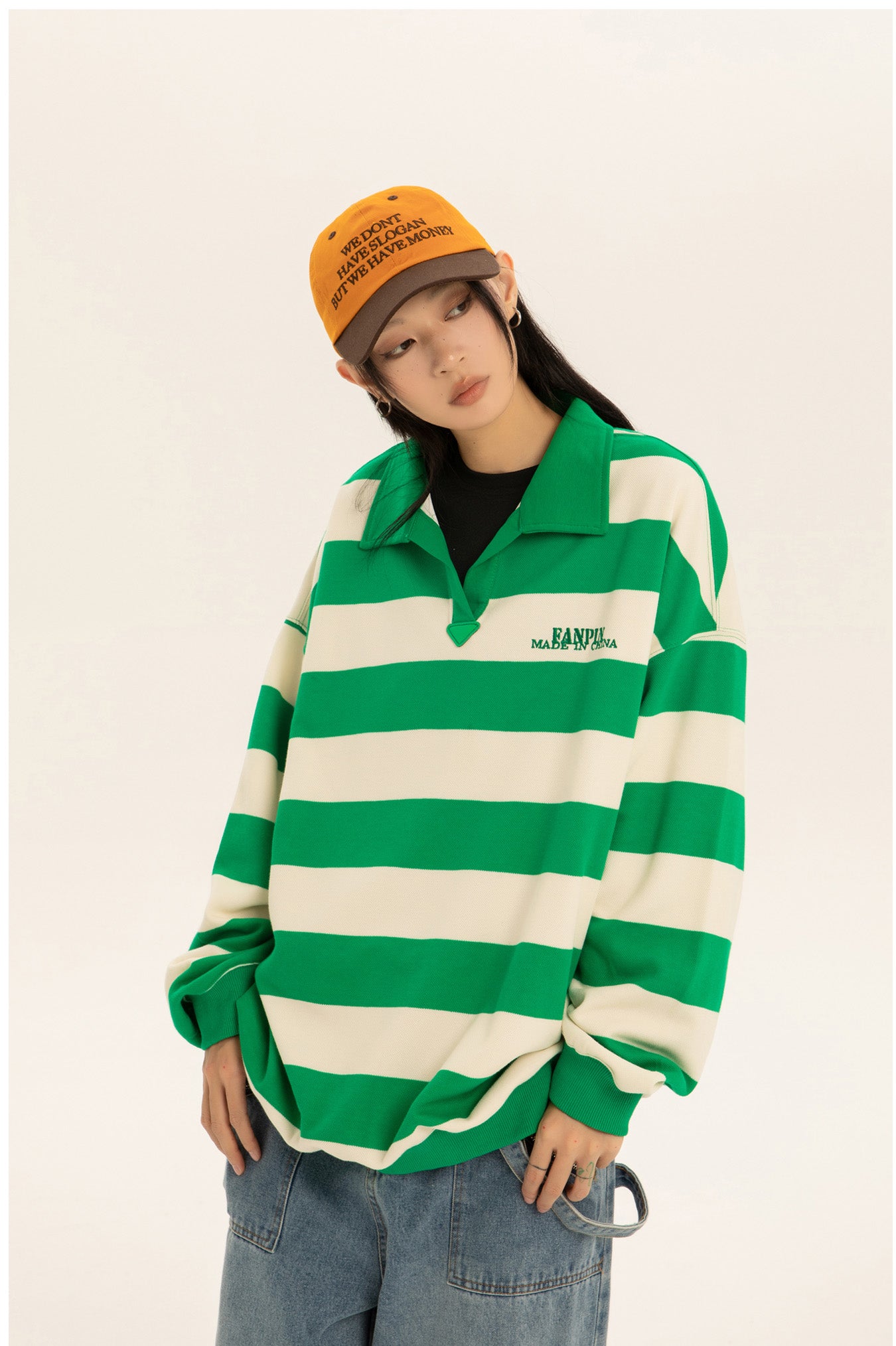 Border polo sweatshirt P040