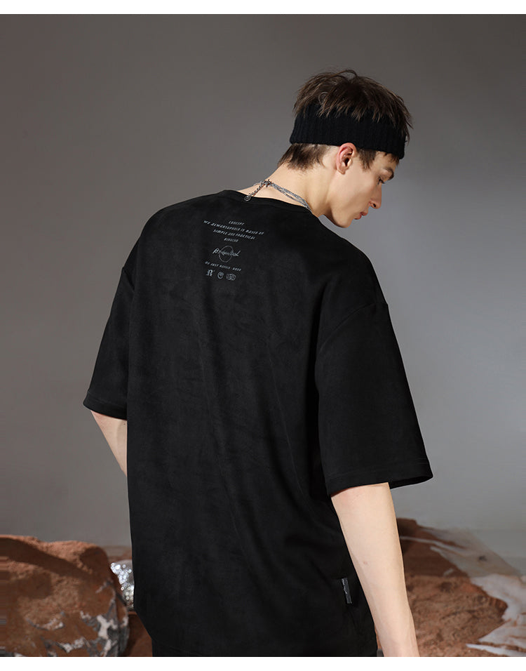 Oversized heavy suede T-shirt P103