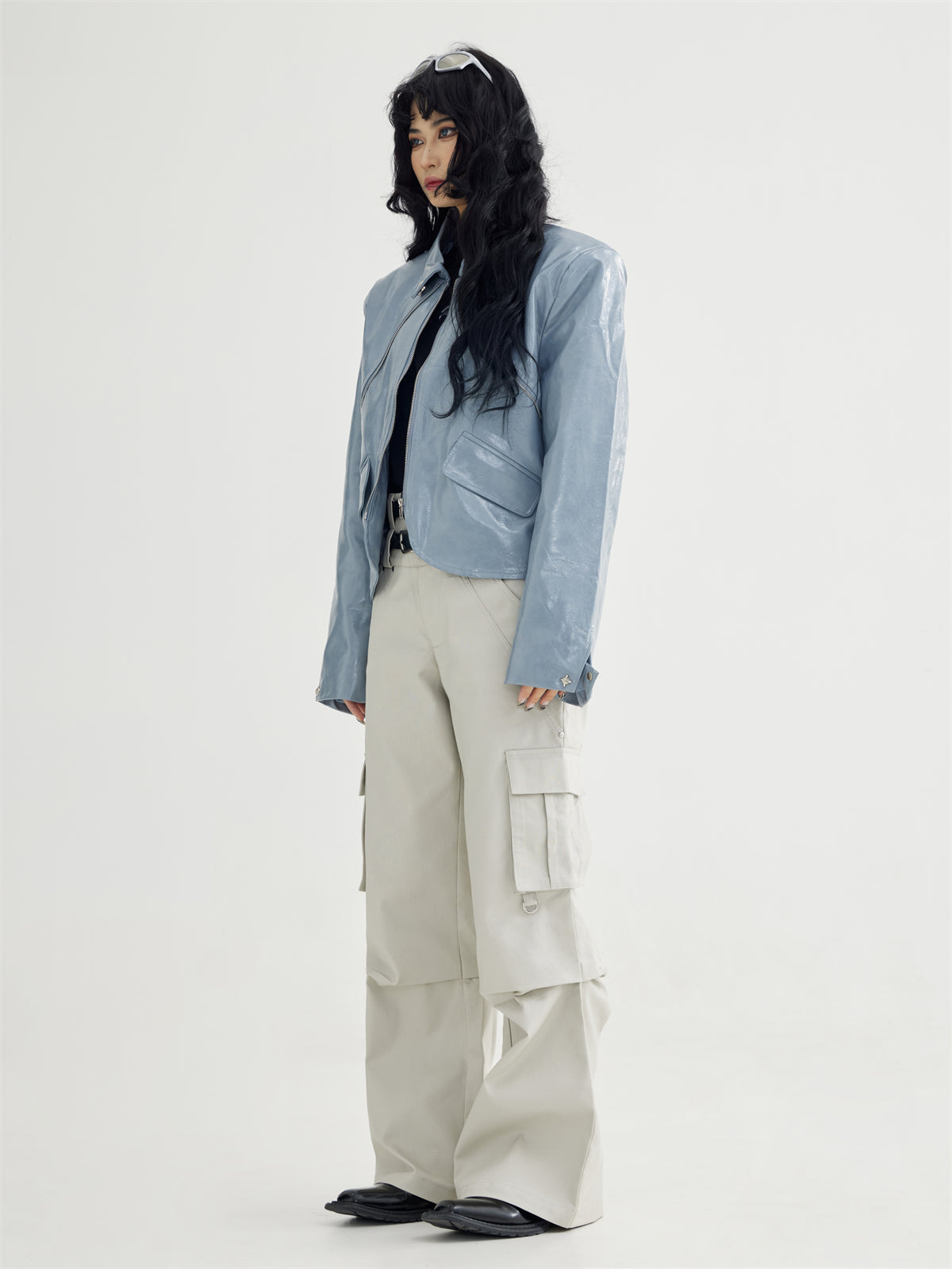 Double waist pants P073