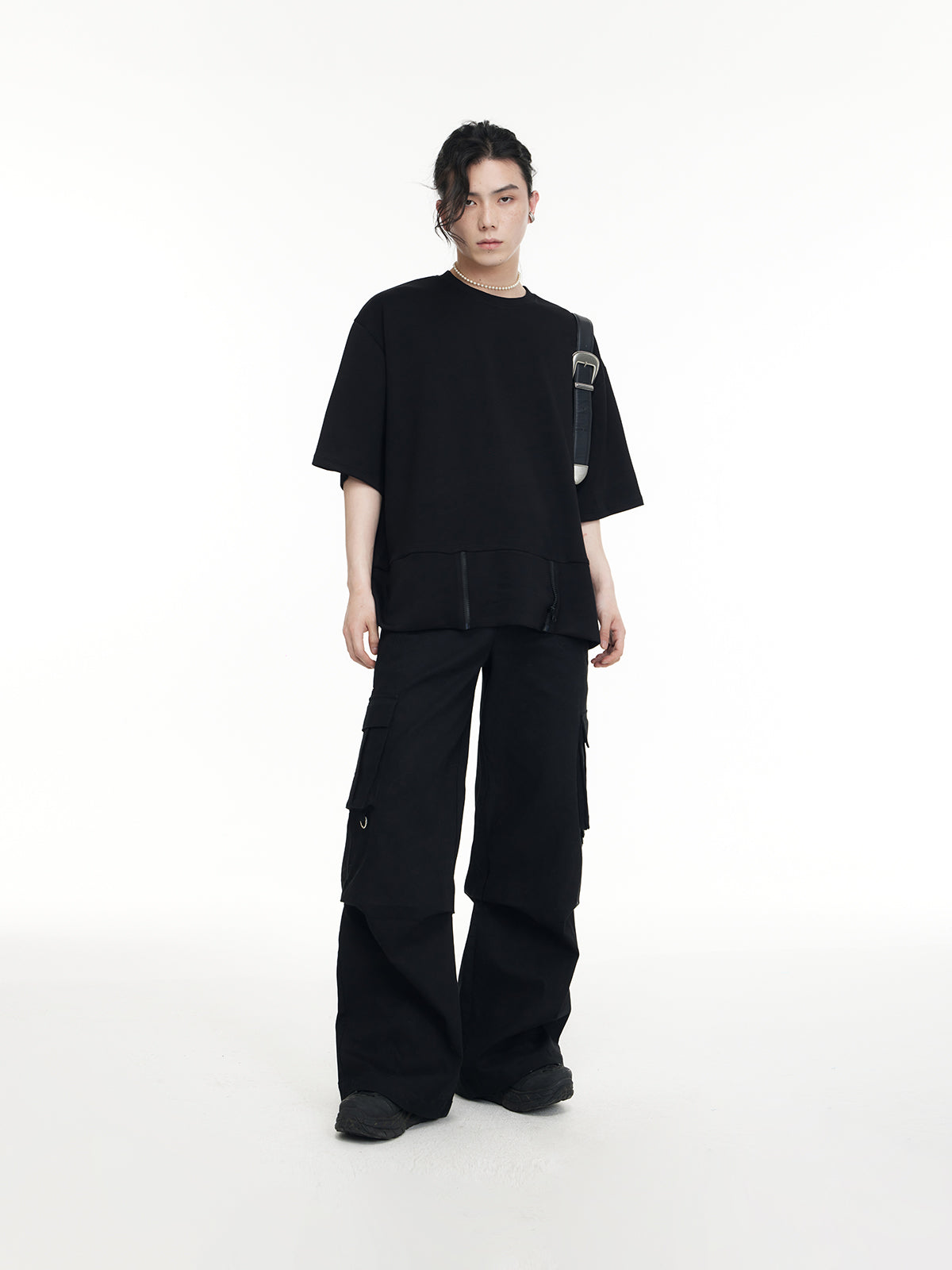 Double waist pants P073