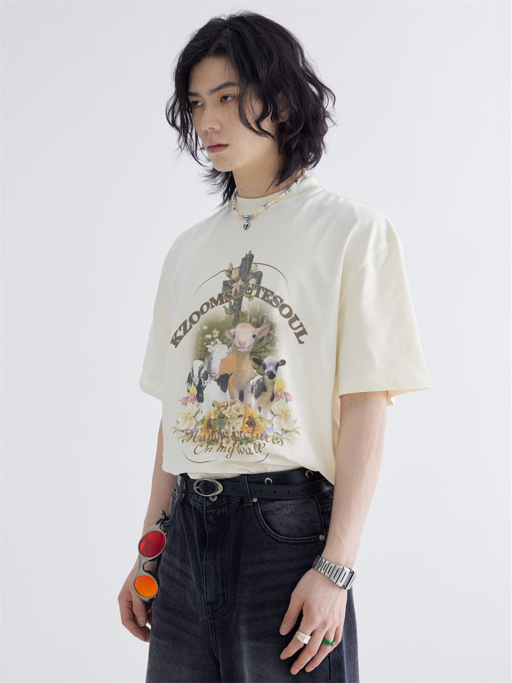 Loose casual T-shirt P071