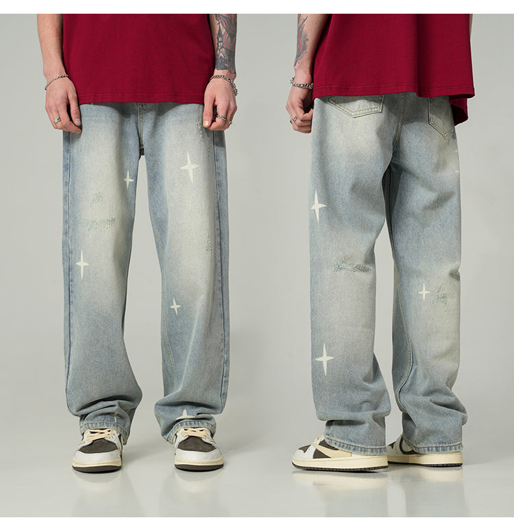 Washed denim pants P109