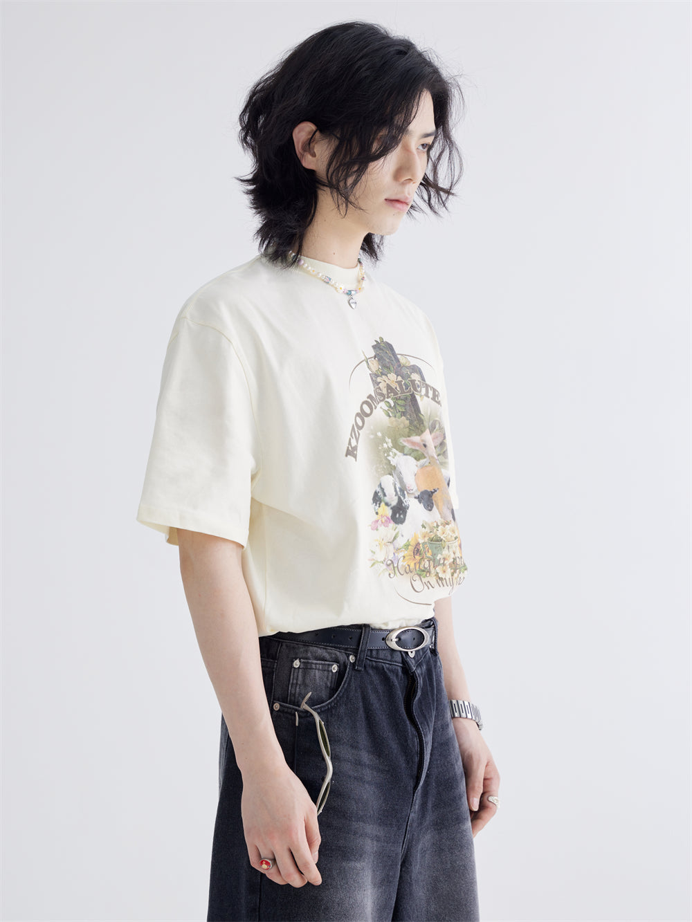 Loose casual T-shirt P071