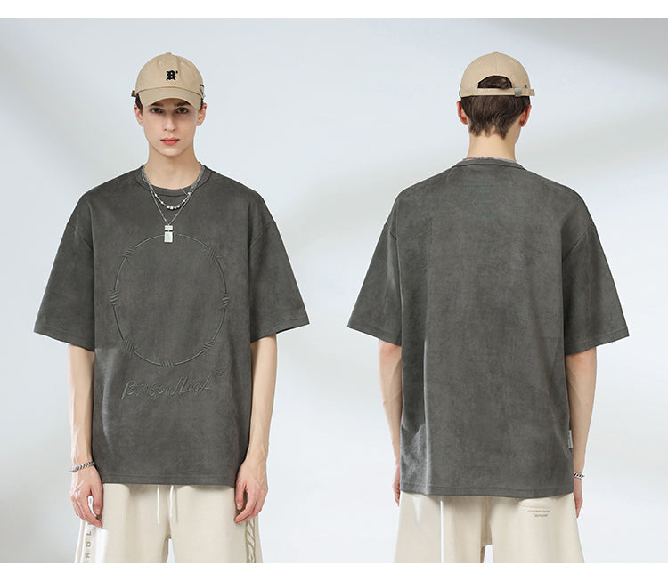 Oversized heavy suede T-shirt P103