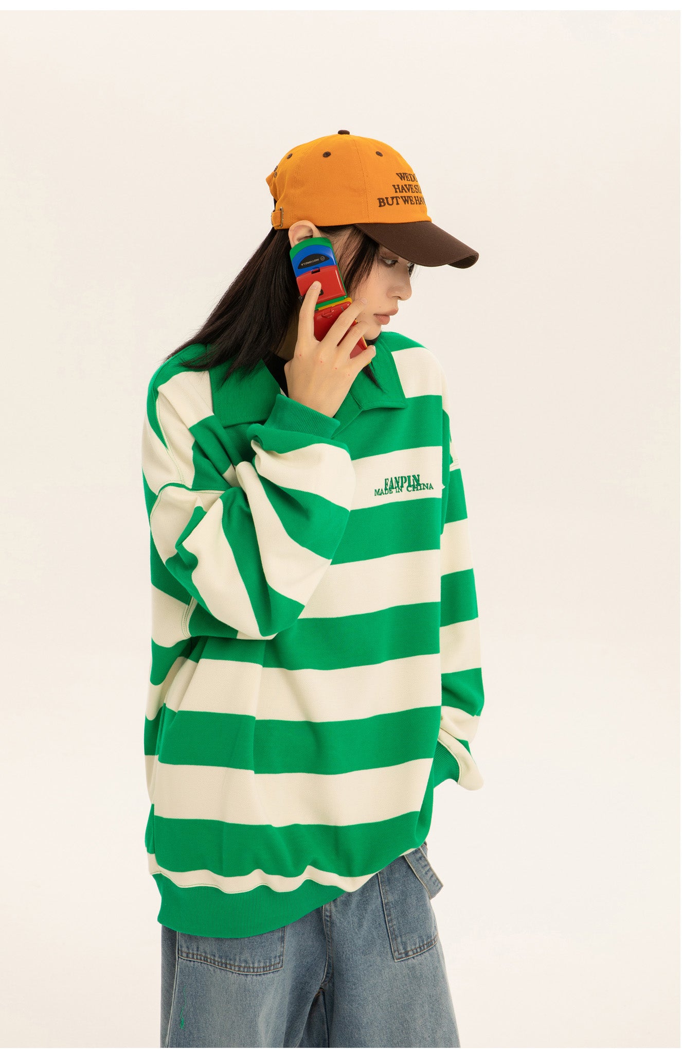 Border polo sweatshirt P040