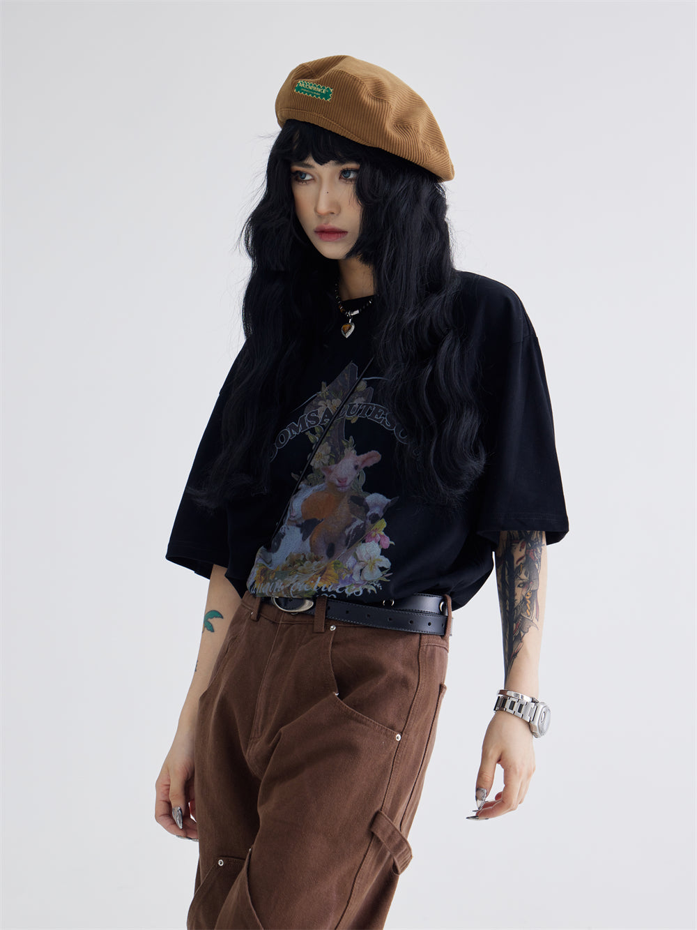 Loose casual T-shirt P071