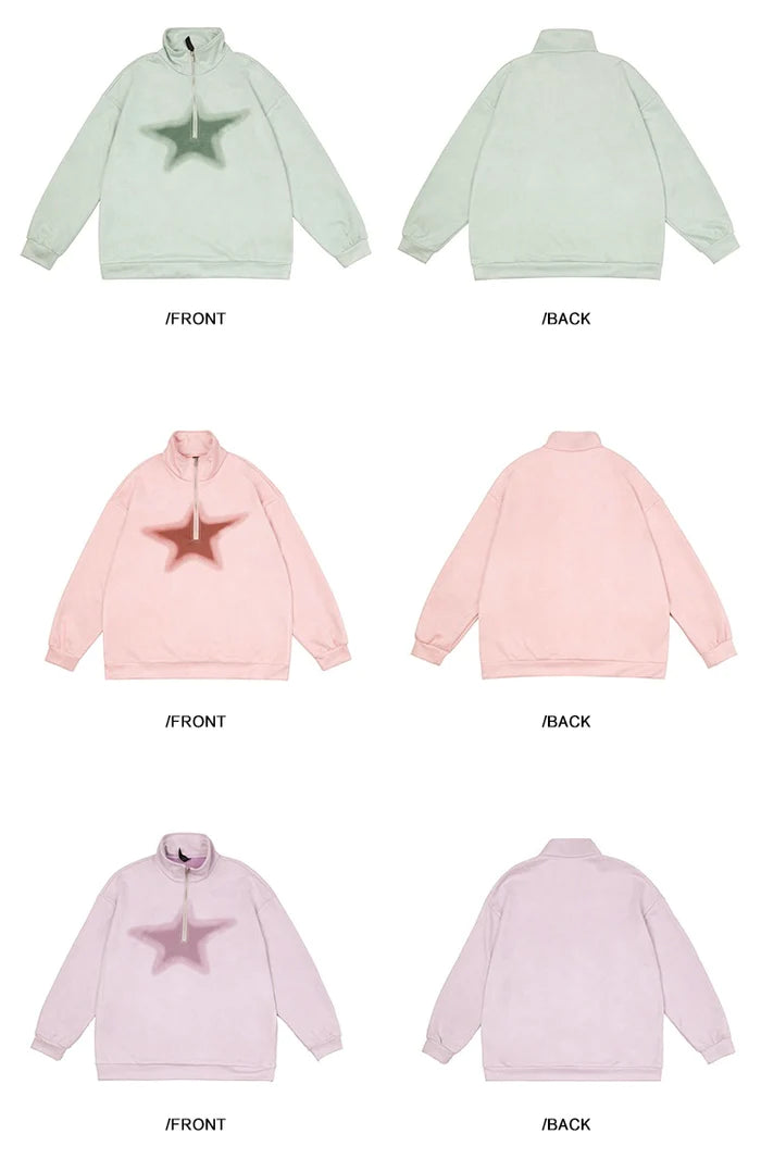 Star Half Zip Sweat P043